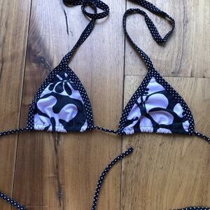 Blueman Bikini Triangle Top Black / Pink Size S